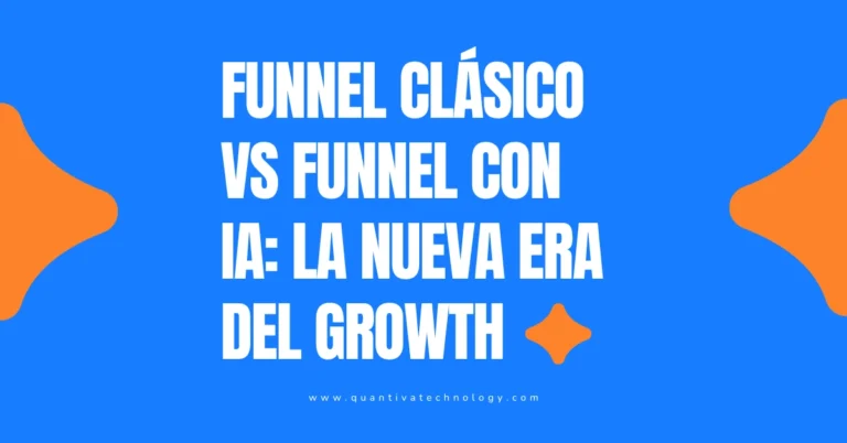 Comparativa gráfica de un funnel clásico vs un funnel con IA, representando la nueva era del growth marketing.
